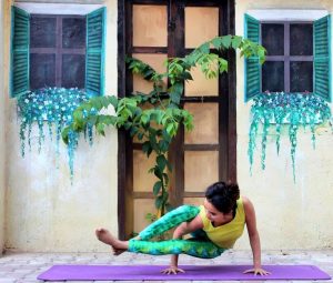 Astavakrasana, eight angle pose, arts village, radically ever after, arm balance