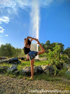 Natarajasana, Dancer Pose, Chiang Mai, hot springs, radically ever after