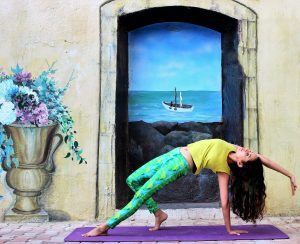 Wild thing pose, chamatkarasana, arts village, radically ever after