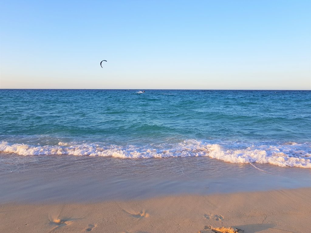 Kitesurfing at Playa del Este, Havana, Cuba