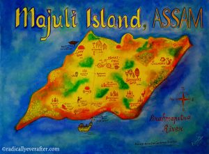 Majuli Island Map Assam India